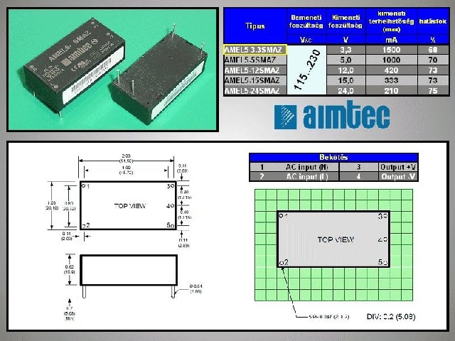 Convertisseur AC-DC AMEL5-3-3SMAZ