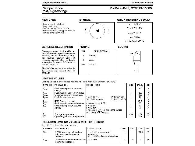 Diode BY359X-1500