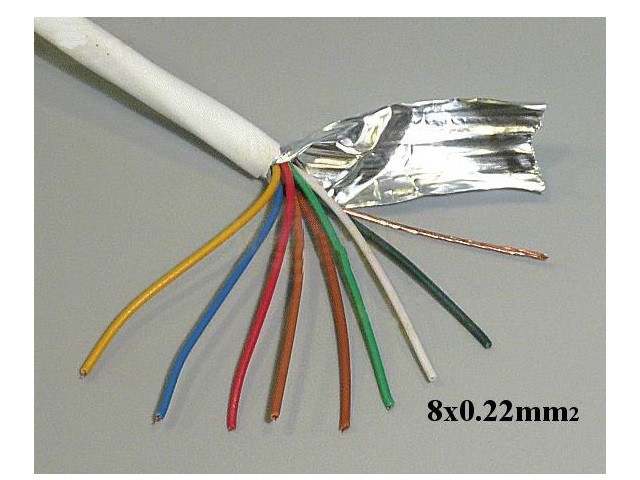 Câble 8 conducteurs pour alarme CABLE-S-08