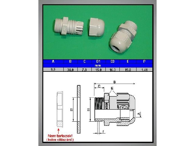 Presse-étoupe CB-PG09G-IP68