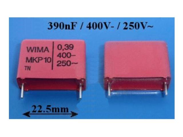 Condensateur 390nF 400V CCAP390NF400V