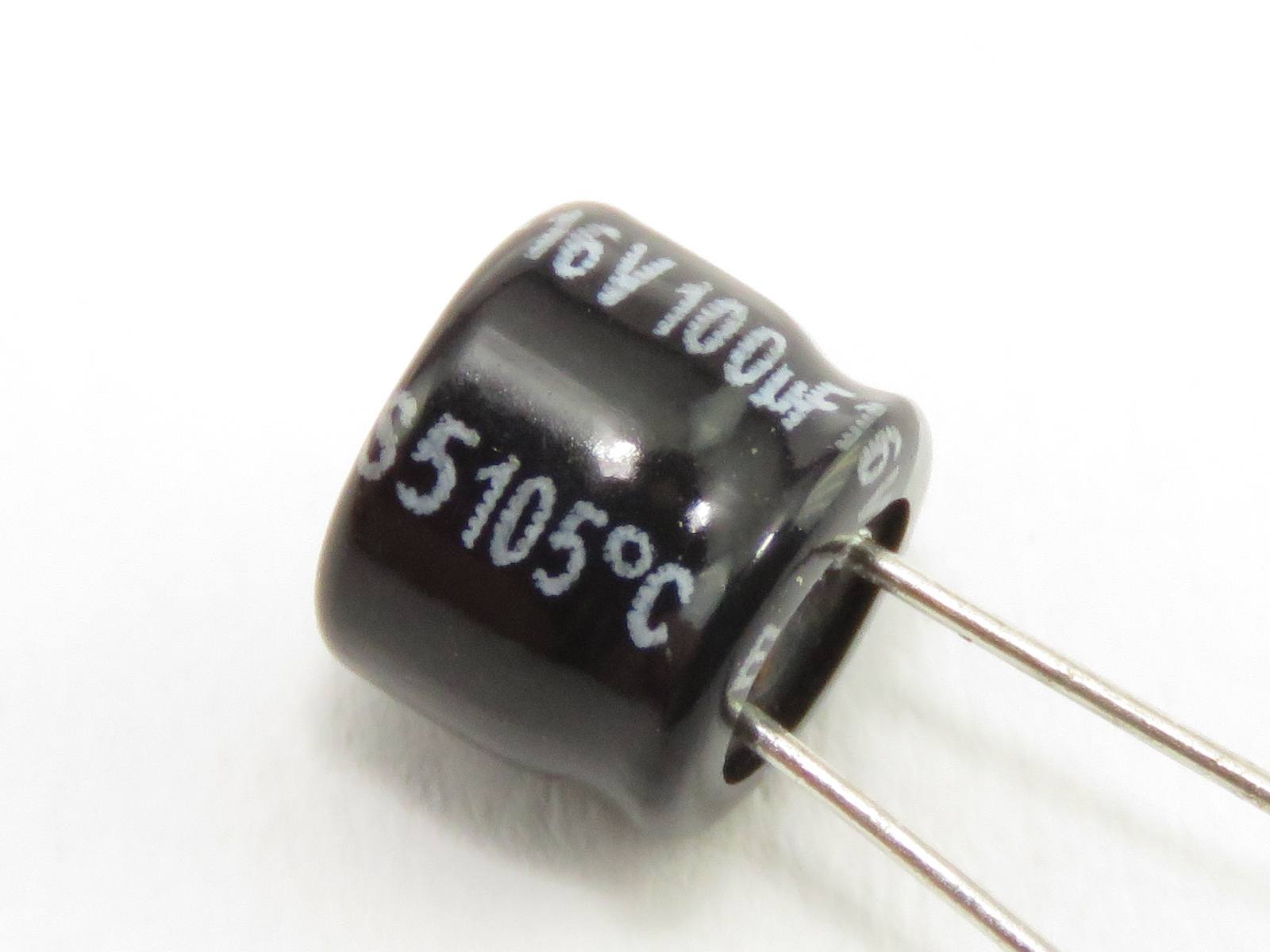 Condensateur chimique 100uF 16V CEL100UF16V