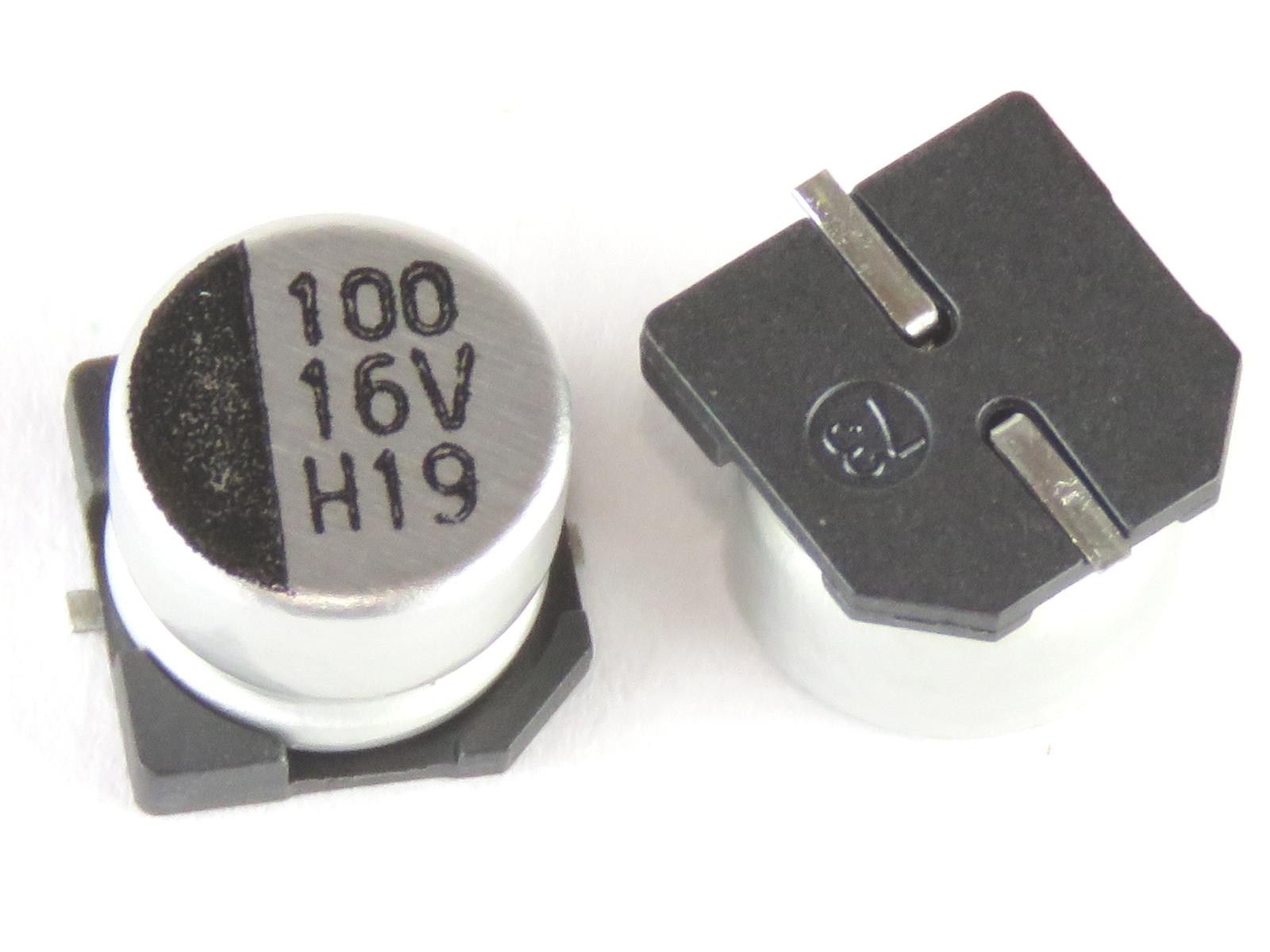 Condensateur chimique CMS 100uF 16V CEL100UF16VSMD-C