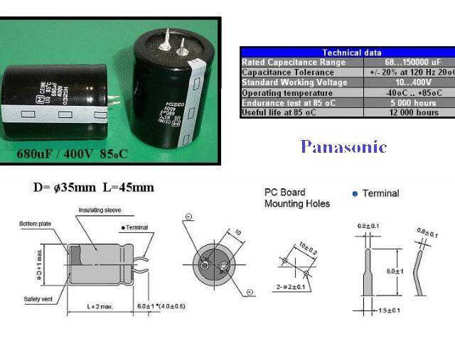 Condensateur chimique 680uF 400V CEL680UF400V-B