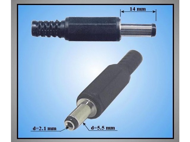 Fiche alimentation DC mâle CONN-P0055-21LT
