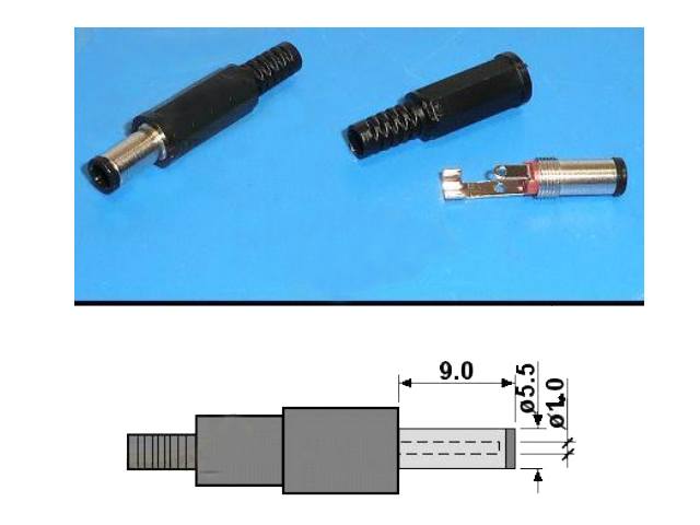 Fiche alimentation DC mâle CONN-P0055-33T (image 4/4)