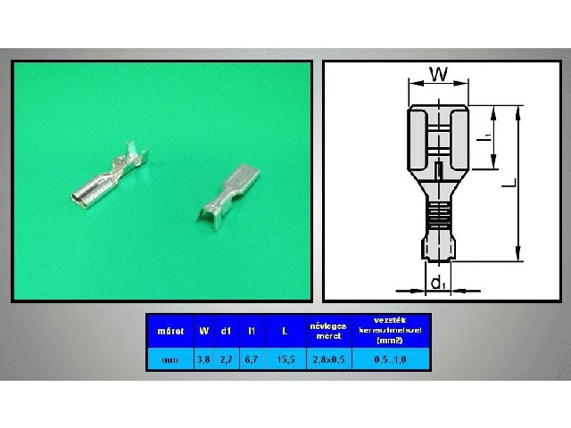 Cosse plate à sertir CS-K1280510-SN