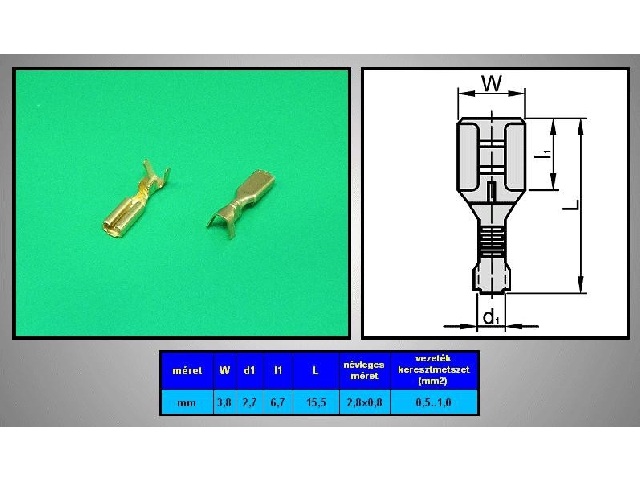 Cosse plate à sertir CS-K1280810-CU