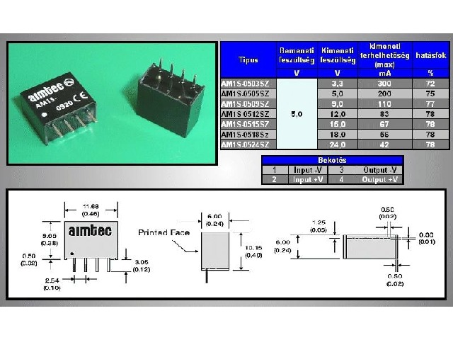 Module convertisseur DC-DC DC05-12S-1W