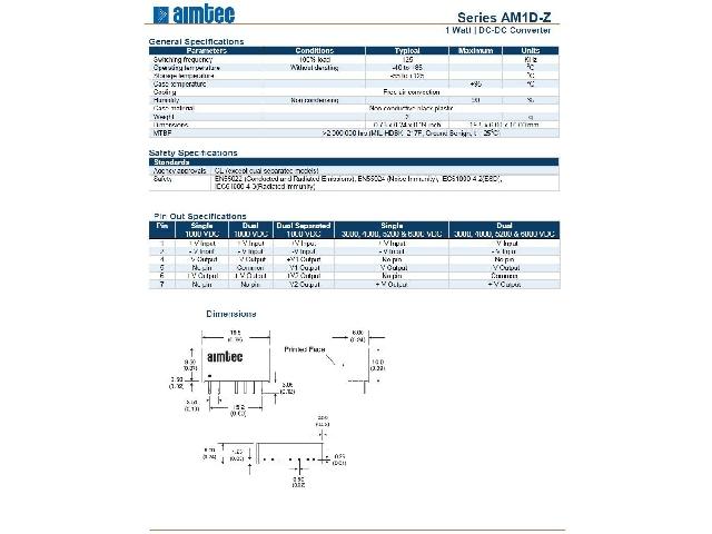 Module convertisseur DC-DC DC12-12D-1W