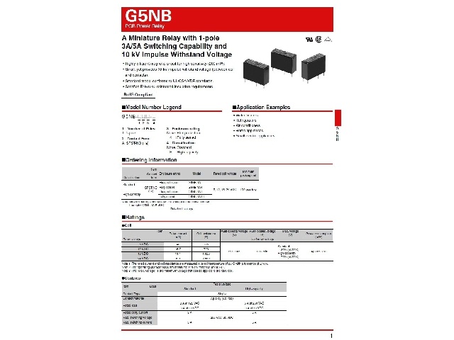 Relais 24V G5NB1AE-24V