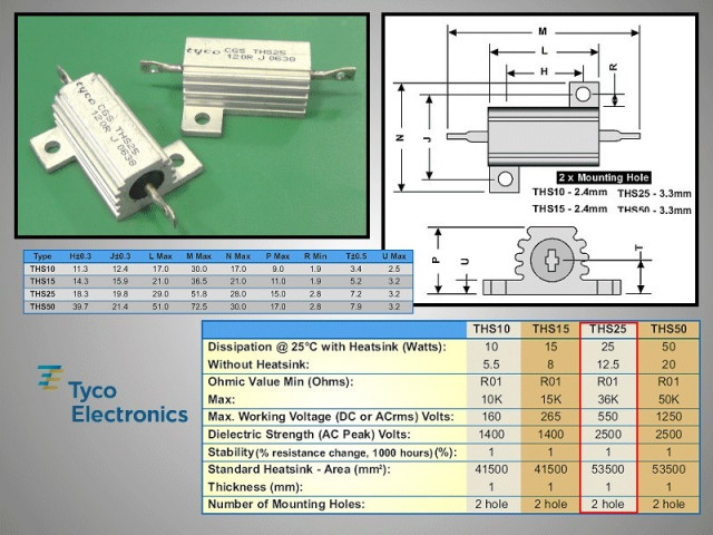 Résistance 56 Ohms HS25-56R