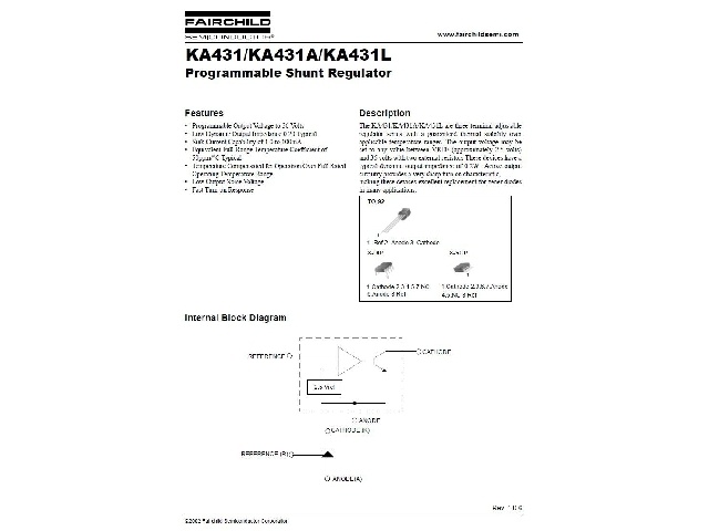 Circuit référence de tension KA431LZ