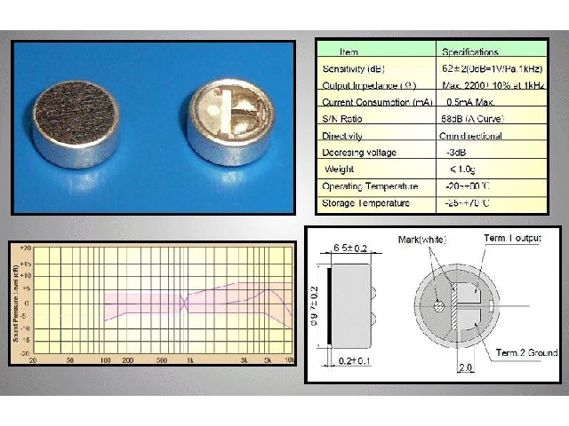 Microphone à électret MIC01-62