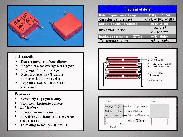 Condensateur 220nF 630V MKS4J032204F00KSSD