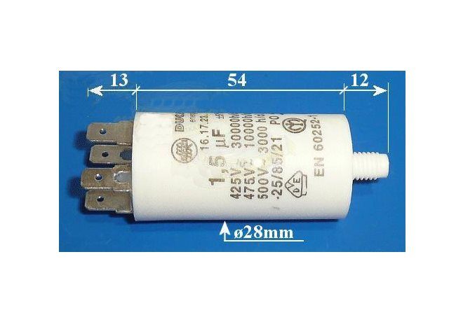 Condensateur démarrage moteur 1.5uF 475v MOTCAP1-5UF475V