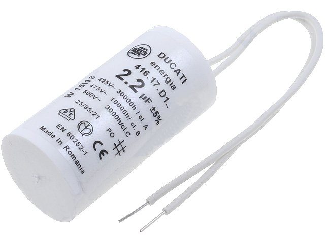 Condensateur démarrage moteur 2uF 475v MOTCAP2UF475V-B