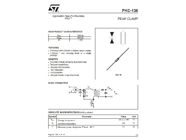 Diode Transil PKC136