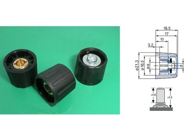 Bouton de potentiomètre POT-KNOB24-21B