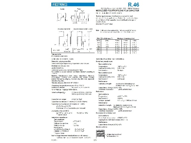 Condensateur 470nF 275V R46KI347000N0M