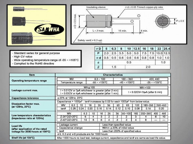 Condensateur 330uF 63V RD1J337M10020BB