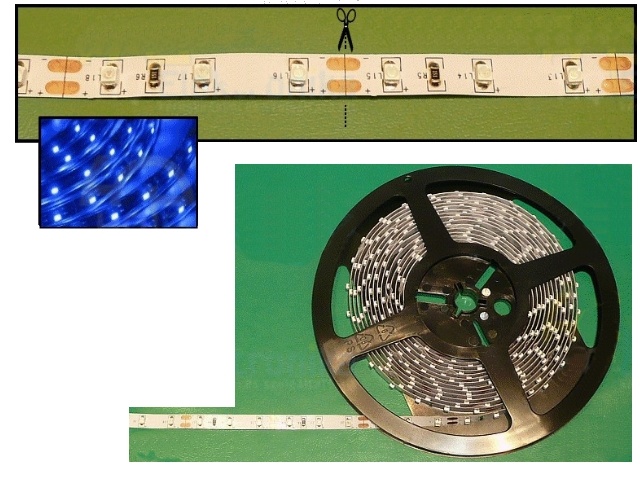 Flexible LEDs bleues RIBBON-B001N