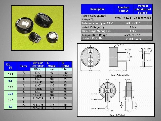 Supercondensateur 0.33F SCAP330000UFV