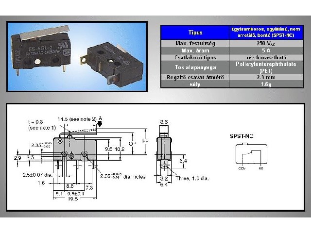 Microrupteur SS-5GL-2