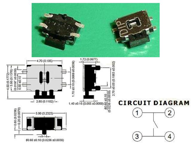 Bouton-poussoir miniature SW1000S47A