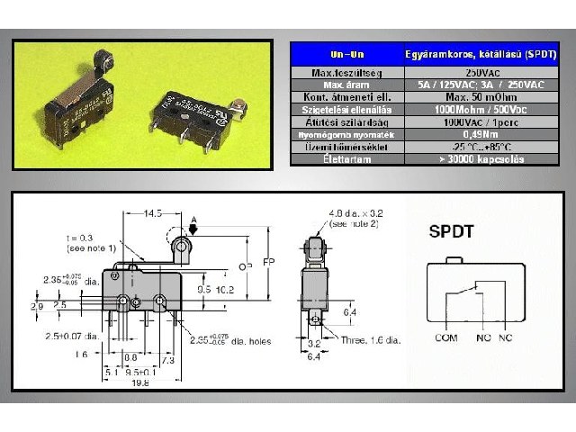 Microrupteur SW11501LKG