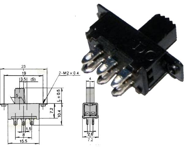 Interrupteur à glissière SW18200-B