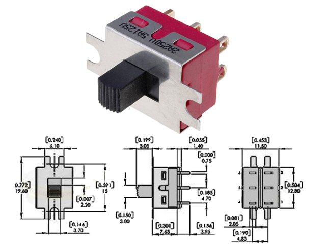 Interrupteur à glissière SW18202 (image 3/3)