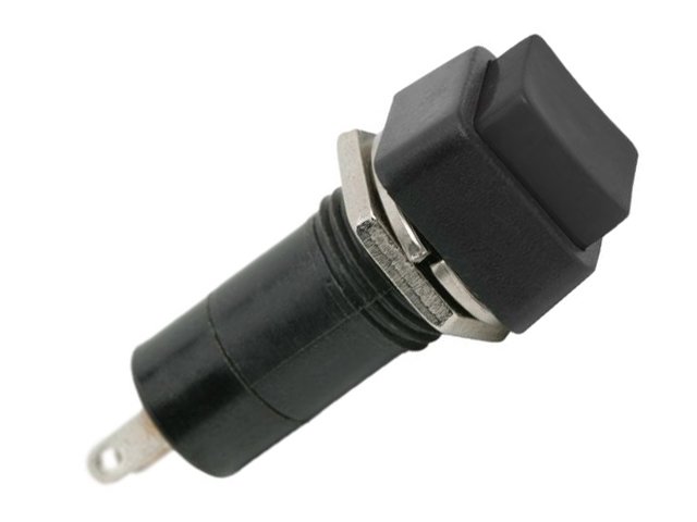 Bouton-poussoir noir SW30040-B