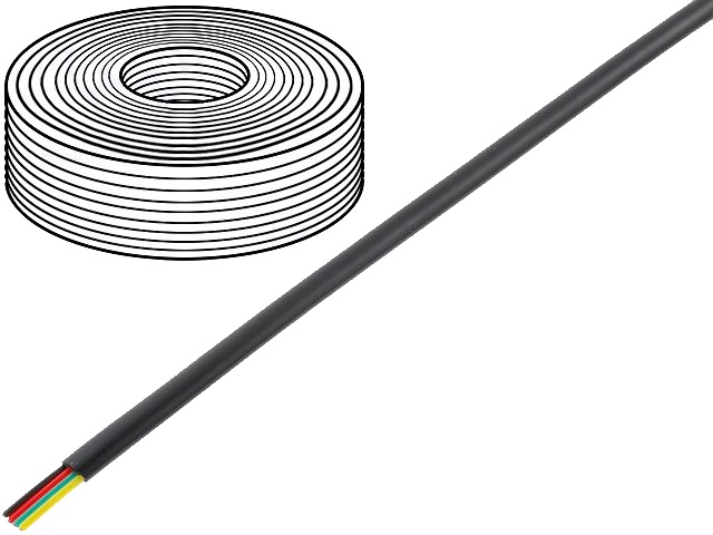 Câble téléphonique à 4 conducteurs TEL-C4100F-B