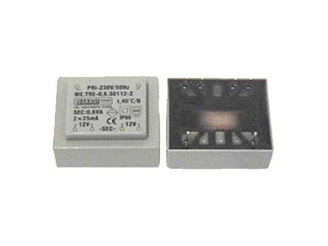 Transformateur 2x12V 0.6VA TRAFO12VX2-0-6
