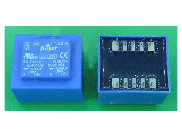 Transformateur 2x12V 3.5VA TRAFO12VX2-3-5Z-24V