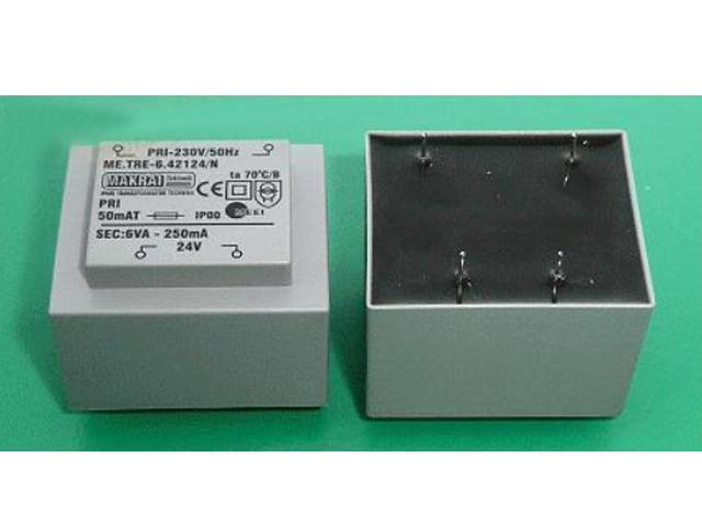 Transformateur 24V 6VA TRAFO24V-6-0C