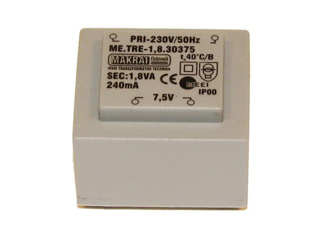 Transformateur 7.5V 1.8VA TRAFO7-5V-1-8Z-A