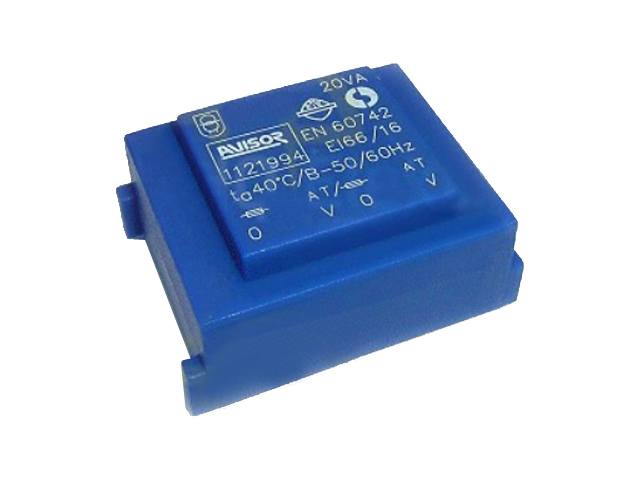 Transformateur 2x7.5V 20VA TRAFO7-5VX2-20Z-A