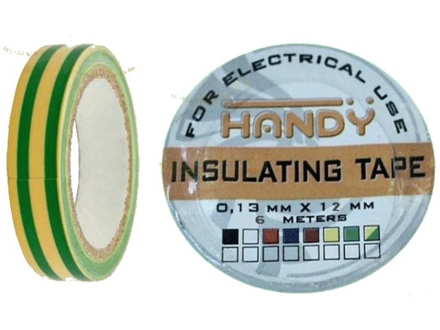 Adhésif isolant vert/jaune V-00256