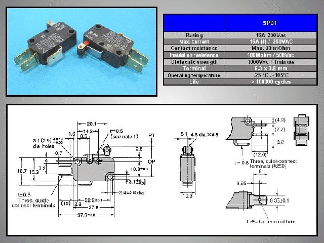 Microrupteur V-165-1C5